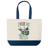 Sac de shopping bleu J'peux pas Paresseux