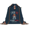 sac a dos bleu coton recycle avec pochette idee cadeau originale pour collegue ami prof ou membre de la famille cadeau mixte noel anniversaire secret santa ou depart au travail sac leger pratique et ecologique design breton moderne