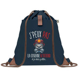 sac a dos bleu coton recycle avec pochette idee cadeau originale pour collegue ami prof ou membre de la famille cadeau mixte noel anniversaire secret santa ou depart au travail sac leger pratique et ecologique design breton moderne