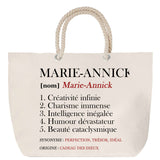Sac Fête des Mères Mamie Famille Idée Cadeau anniversaire Noël Travail Boulot Métier Départ Retraite Collègue Femme cabas shopping plage