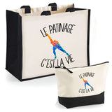 Cabas homme ou femme sac plage ou shopping tote bag pochette trousse Idée cadeau original pour anniversaire Noël travail départ retraite collègue famille fete des mères fetes des pères papa maman mamie papi