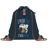 sac a dos bleu coton recycle avec pochette idee cadeau originale pour collegue ami prof ou membre de la famille cadeau mixte noel anniversaire secret santa ou depart au travail sac leger pratique et ecologique design breton moderne