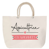 Sac Fête des Mères Mamie Famille Idée Cadeau anniversaire Noël Travail Boulot Métier Départ Retraite Collègue Femme cabas shopping plage