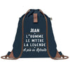 sac a dos homme bleu coton recycle avec pochette idee cadeau utile pour collegue papa ou ami cadeau homme noel anniversaire secret santa ou depart a la retraite sac durable pratique et robuste design sobre et elegant