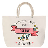 Sac Fête des Mères Mamie Famille Idée Cadeau anniversaire Noël Travail Boulot Métier Départ Retraite Collègue Femme cabas shopping plage