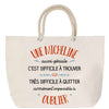 Sac Fête des Mères Mamie Famille Idée Cadeau anniversaire Noël Travail Boulot Métier Départ Retraite Collègue Femme cabas shopping plage