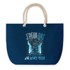 Sac de plage Bleu anse corde J'peux Pas Heavy Metal