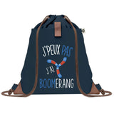 sac a dos bleu coton recycle avec pochette idee cadeau originale pour collegue ami prof ou membre de la famille cadeau mixte noel anniversaire secret santa ou depart au travail sac leger pratique et ecologique design breton moderne