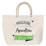Sac Fête des Mères Mamie Famille Idée Cadeau anniversaire Noël Travail Boulot Métier Départ Retraite Collègue Femme cabas shopping plage