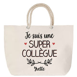 Sac Fête des Mères Mamie Famille Idée Cadeau anniversaire Noël Travail Boulot Métier Départ Retraite Collègue Femme cabas shopping plage