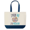 Sac de shopping bleu J'peux pas Patchwork