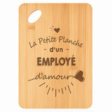 Planche bambou gravée personnalisée homme idée cadeau Fête des Pères apéro 30×20 prénom cuisine plateau fromage anniversaire noel papa papi 