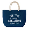 Sac de plage Bleu anse corde Certifié meilleur Assistant Son