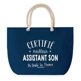 Sac de plage Bleu anse corde Certifié meilleur Assistant Son
