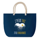 Sac de plage Bleu anse corde J'peux Pas Randonnée