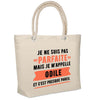 Sac Fête des Mères Mamie Famille Idée Cadeau anniversaire Noël Travail Boulot Métier Départ Retraite Collègue Femme cabas shopping plage