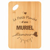 Planche bambou gravée personnalisée femme idée cadeau Fête des Mères apéro 30×20 prénom cuisine plateau fromage anniversaire noel maman mamie