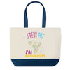 Sac de shopping bleu J'peux pas Motocross