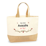 Sac Jute Fête des Mères Fêtes des Pères Mamie Papi Famille Idée Cadeau anniversaire Noël Travail Boulot Métier Départ Retraite Collègue Femme Homme