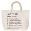 Sac Fête des Mères Mamie Famille Idée Cadeau anniversaire Noël Travail Boulot Métier Départ Retraite Collègue Femme cabas shopping plage
