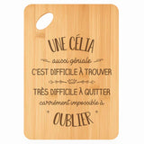 Planche bambou gravée personnalisée femme idée cadeau Fête des Mères apéro 30×20 prénom cuisine plateau fromage anniversaire noel maman mamie