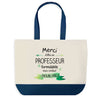 Sac de shopping bleu Merci Professeur Inoubliable Homme
