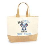 Sac Jute Fête des Mères Fêtes des Pères Mamie Papi Famille Idée Cadeau anniversaire Noël Travail Boulot Métier Départ Retraite Collègue Femme Homme