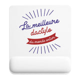 Tapis de souris ergonomique avec repose-poignet, accessoire bureau pour femme et homme, fête des pères, cadeau pas cher, idée cadeau fête des mères, secret santa, départ à la retraite, télétravail et gaming