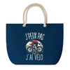 Sac de plage Bleu anse corde J'peux Pas Cyclisme Vélo