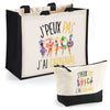 Cabas homme ou femme sac plage ou shopping tote bag pochette trousse Idée cadeau original pour anniversaire Noël travail départ retraite collègue famille fete des mères fetes des pères papa maman mamie papi