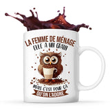 Mug La Femme de ménage Chouette Café - Planetee