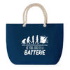 Sac de plage Bleu anse corde Né pour Batterie