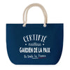 Sac de plage Bleu anse corde Certifié meilleur Gardien d'Immeuble