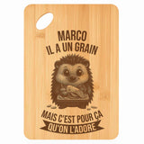 Planche bambou gravée personnalisée homme idée cadeau Fête des Pères apéro 30×20 prénom cuisine plateau fromage anniversaire noel papa papi 