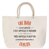 Sac Fête des Mères Mamie Famille Idée Cadeau anniversaire Noël Travail Boulot Métier Départ Retraite Collègue Femme cabas shopping plage