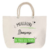 Sac Fête des Mères Mamie Famille Idée Cadeau anniversaire Noël Travail Boulot Métier Départ Retraite Collègue Femme cabas shopping plage