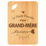 Planche bambou gravée personnalisée femme idée cadeau Fête des Mères apéro 30×20 prénom cuisine plateau fromage anniversaire noel maman mamie