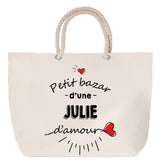 Sac Fête des Mères Mamie Famille Idée Cadeau anniversaire Noël Travail Boulot Métier Départ Retraite Collègue Femme cabas shopping plage