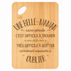 Planche bambou gravée personnalisée femme idée cadeau Fête des Mères apéro 30×20 prénom cuisine plateau fromage anniversaire noel maman mamie