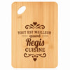 Planche bambou gravée personnalisée homme idée cadeau Fête des Pères apéro 30×20 prénom cuisine plateau fromage anniversaire noel papa papi 