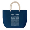 Sac de plage Bleu anse corde Directrice Bonne ou de Mauvaise