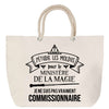 Sac Fête des Mères Mamie Famille Idée Cadeau anniversaire Noël Travail Boulot Métier Départ Retraite Collègue Femme cabas shopping plage