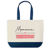 Sac de shopping bleu Mamoune en Vacances