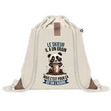 Sac à dos avec pochette Skieur Panda Grain