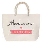 Sac Fête des Mères Mamie Famille Idée Cadeau anniversaire Noël Travail Boulot Métier Départ Retraite Collègue Femme cabas shopping plage