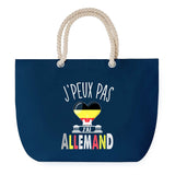 Sac de plage Bleu anse corde J'peux Pas Allemand
