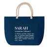 Sac de plage Bleu anse corde Sarah Définition Femme