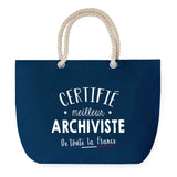Sac de plage Bleu anse corde Certifié meilleur Archiviste