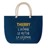 Sac de plage Bleu anse corde Thierry Mythe Légende -jaune