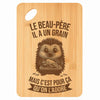 Planche bambou gravée personnalisée homme idée cadeau Fête des Pères apéro 30×20 prénom cuisine plateau fromage anniversaire noel papa papi 
